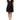 Blugirl Black Short Sleeves Floral Lace Trim A-line Mini Dress