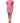Dondup Pink Viscose Short Sleeves Backless Sheath Mini Dress