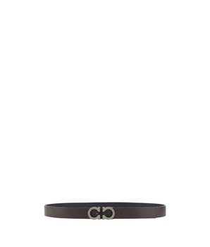 Ferragamo Black Calf Leather Bos Taurus Regular Belt