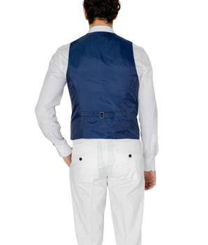 Only &amp; Sons Blue Polyester Waistcoat