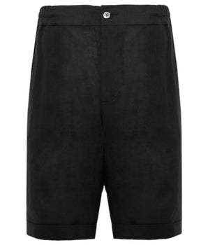 Alpha Studio Black Linen Short