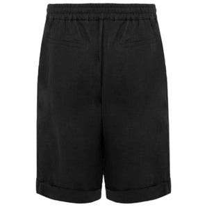 Pantalón corto de lino negro Alpha Studio