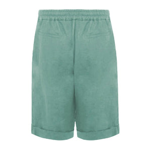 Pantalón corto de lino verde Alpha Studio