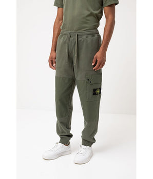 Stone Island Green Cotton Men's Tracksuit Pant