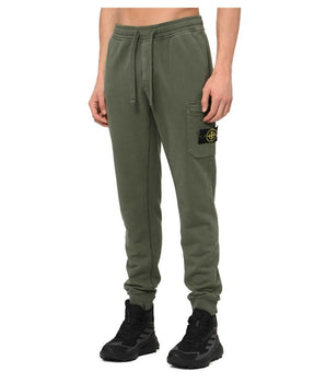 Stone Island Green Cotton Men's Tracksuit Pant