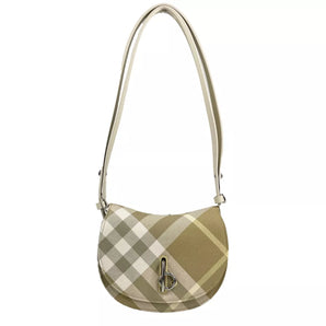 Burberry Mini Check Rocking Horse Crossbody Bag Purse
