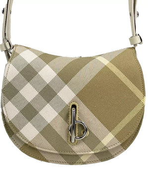 Burberry Mini Check Rocking Horse Crossbody Bag Purse