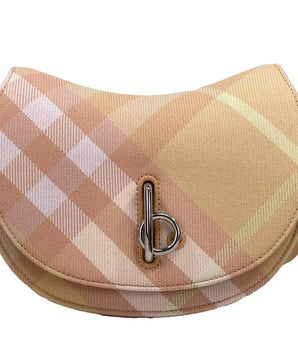 Bolso bandolera Burberry Mini Check Rocking Horse color melocotón