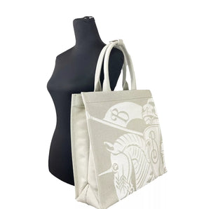 Burberry EKD Canvas Tote Bag With Coin Pouch Beige