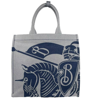 Burberry Navy EKD Canvas Tote Bag With Coin Pouch