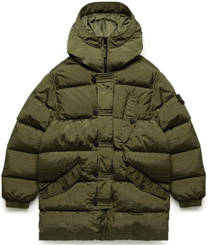 Stone Island Green Nylon Men Parka