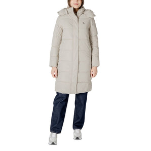 Calvin Klein Jeans Beige Polyester Jackets &amp; Coat