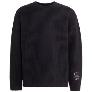 Suéter de lana negro para hombre de CP Company