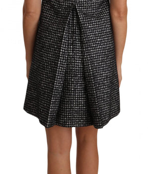 Dolce & Gabbana Houndstooth Floral Appliqué Shift Dress Dolce & Gabbana 