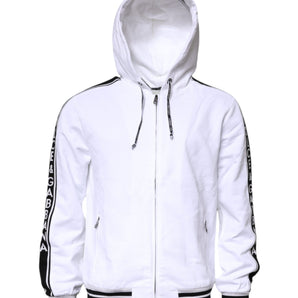 Sudadera con capucha y cremallera completa blanca de Dolce &amp; Gabbana
