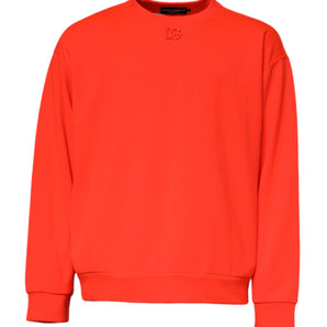Sudadera Dolce &amp; Gabbana con cuello redondo de poliéster y logotipo rojo