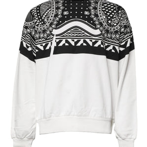 Sudadera Dolce &amp; Gabbana de algodón con estampado blanco y negro