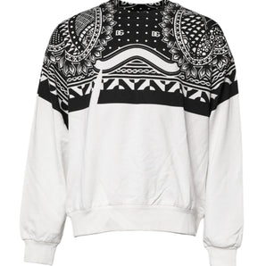 Sudadera Dolce &amp; Gabbana de algodón con estampado blanco y negro