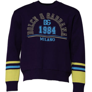 Sudadera de cuello redondo Dolce &amp; Gabbana azul 1984 Milano