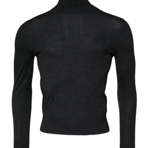 Suéter de cuello alto de lana negra de Dolce &amp; Gabbana