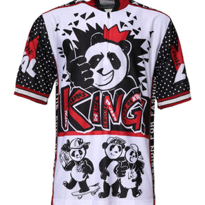 Dolce &amp; Gabbana Multicolor King Panda Print Zipper Collar T-shirt