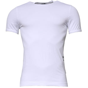 Dolce &amp; Gabbana White Cotton Stretch Crewneck Underwear T-shirt