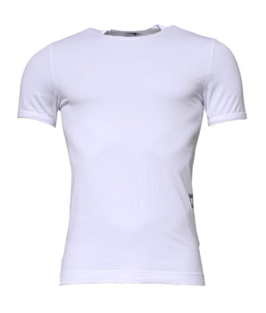 Dolce &amp; Gabbana White Cotton Stretch Crewneck Underwear T-shirt