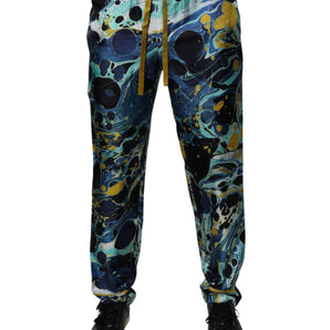Pantalones deportivos Dolce &amp; Gabbana con estampado de mármol multicolor