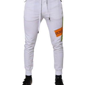 Pantalones deportivos blancos de algodón con logotipo de Dolce &amp; Gabbana