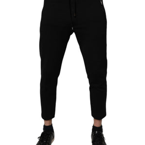 Pantalones deportivos negros de algodón de Dolce &amp; Gabbana