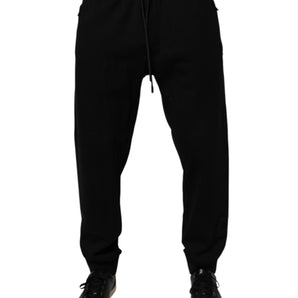Pantalones deportivos negros de algodón de Dolce &amp; Gabbana
