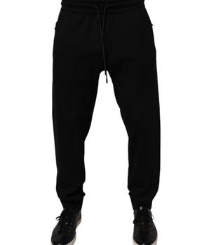 Dolce &amp; Gabbana Black Cotton Jogger Jogging Pants