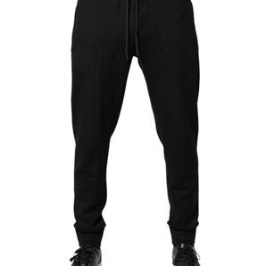 Pantalones deportivos negros de algodón de Dolce &amp; Gabbana