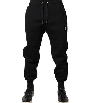Dolce &amp; Gabbana Black Modal Jogger Jogging Pants