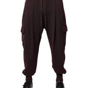 Pantalones jogger cargo de algodón violeta oscuro de Dolce &amp; Gabbana