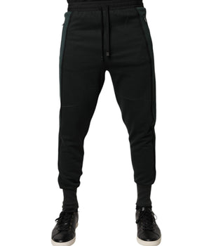 Dolce &amp; Gabbana Black Cotton Blend Jogger Sweatpants Pants