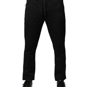 Pantalones deportivos negros con monograma y logotipo de Dolce &amp; Gabbana