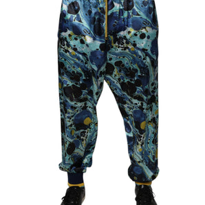 Pantalones deportivos Dolce &amp; Gabbana con estampado de mármol multicolor para hombre