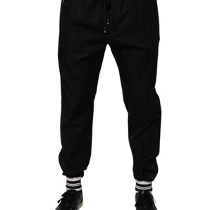 Pantalones deportivos negros de algodón para hombre de Dolce &amp; Gabbana