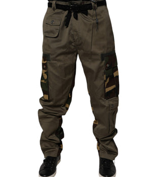 Dolce &amp; Gabbana Multicolor Patchwork Camouflage Cargo Pants