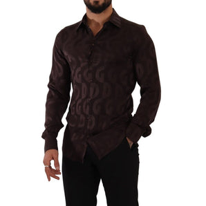 Dolce &amp; Gabbana Bordeaux Silk Shirt