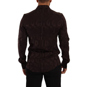 Dolce &amp; Gabbana Bordeaux Silk Shirt