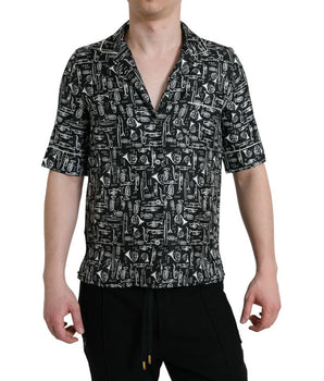 Dolce &amp; Gabbana Black Silk T-Shirt