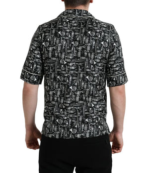 Dolce &amp; Gabbana Black Silk T-Shirt