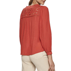 Camisa de viscosa roja Pepe Jeans