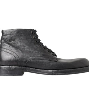 Dolce &amp; Gabbana Black Leather Boot