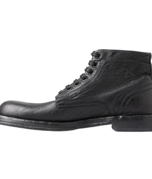 Dolce &amp; Gabbana Black Leather Boot