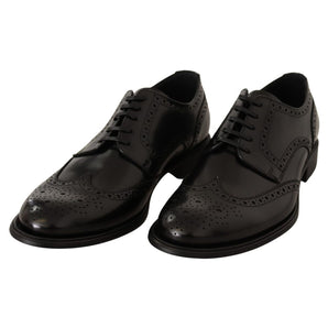 Dolce &amp; Gabbana Black Leather Formal