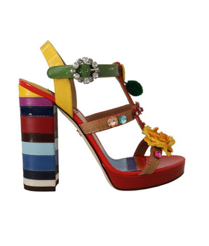 Sandalia de algodón multicolor Dolce &amp; Gabbana
