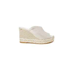 Espadrilles Gold Leather Platforms & Wedge